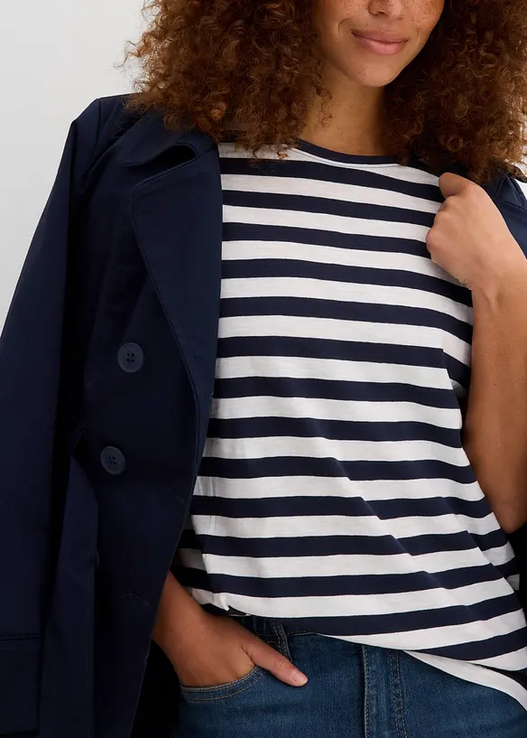 T-shirt con scollo rotondo in cotone (pacco da 2), bonprix