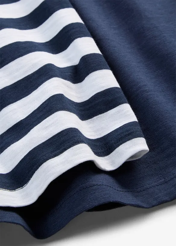 T-shirt con scollo rotondo in cotone (pacco da 2), bonprix