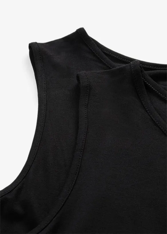 Top lungo in morbida viscosa (pacco da 2), bonprix