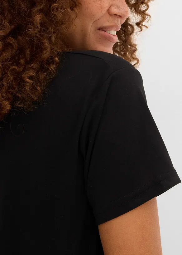 T-shirt con scollo a V, bonprix