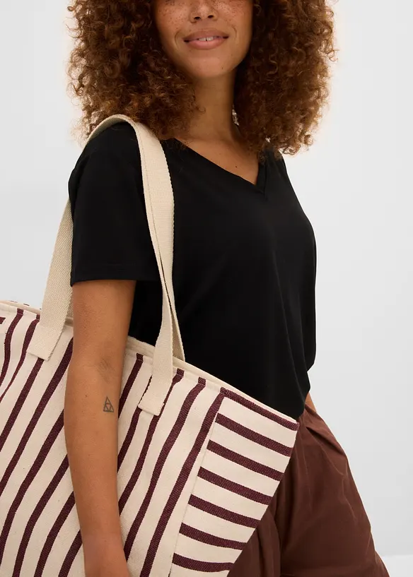T-shirt con scollo a V, bonprix