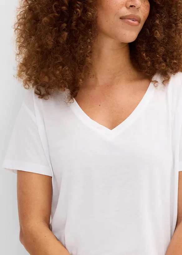 T-shirt con scollo a V, bonprix