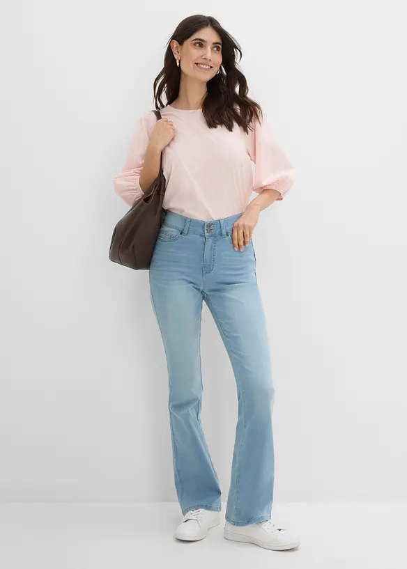 Jeans bootcut modellanti, vita media, bonprix