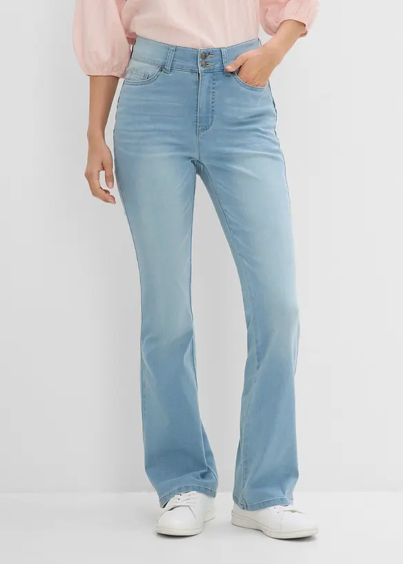 Jeans bootcut modellanti, vita media, bonprix