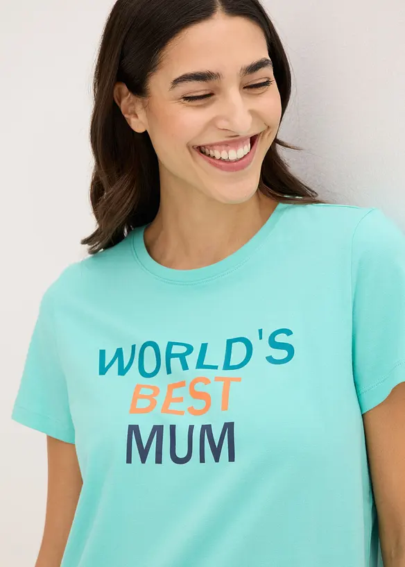 Camicia da notte corta in puro cotone, bonprix