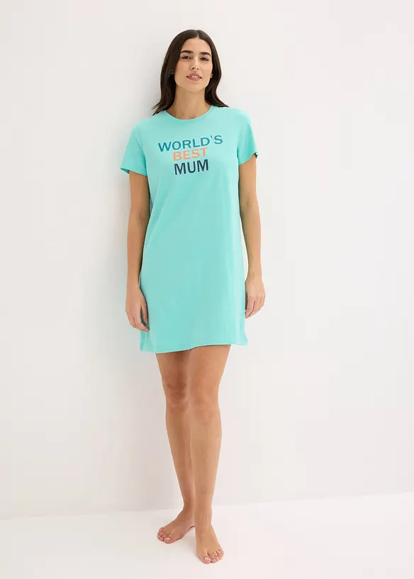 Camicia da notte corta in puro cotone, bonprix