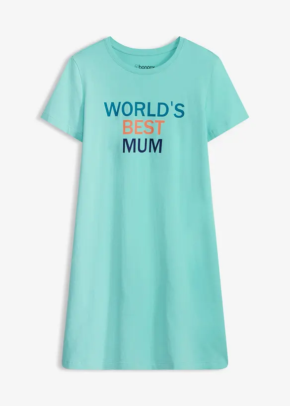 Camicia da notte corta in puro cotone, bonprix