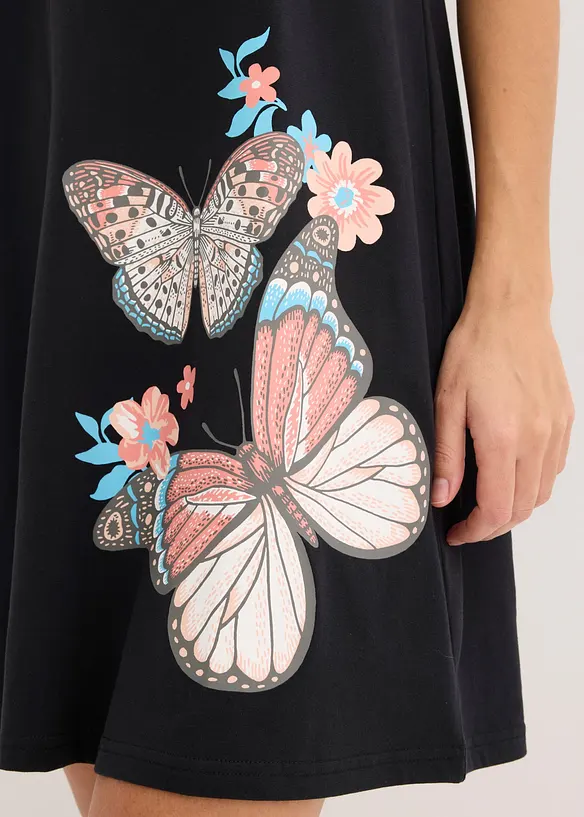 Camicia da notte corta in puro cotone, bonprix