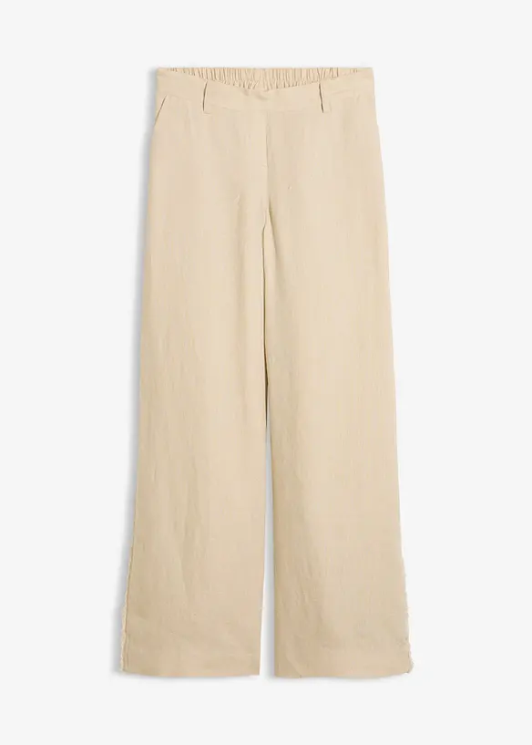 Pantaloni in lino a gamba larga, bonprix