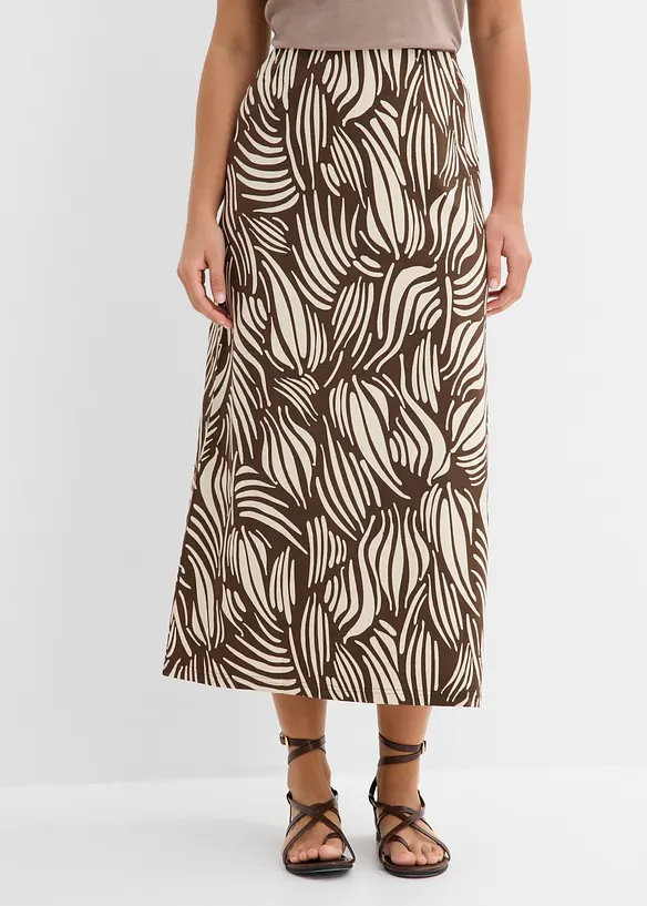 Gonna in jersey di cotone biologico elasticizzato, bonprix