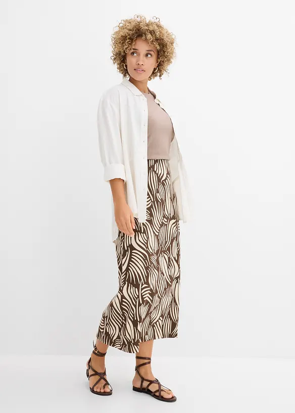 Gonna in jersey di cotone biologico elasticizzato, bonprix