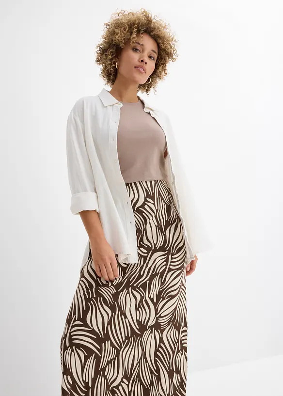 Gonna in jersey di cotone biologico elasticizzato, bonprix