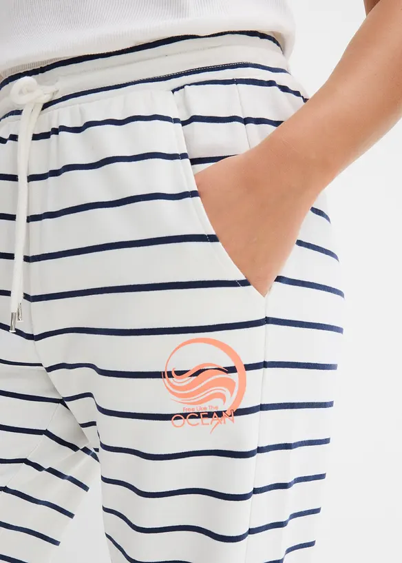 Pantaloni in felpa di misto cotone, bonprix