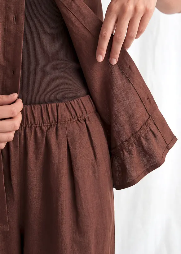 Pantaloni culotte in misto lino, bonprix