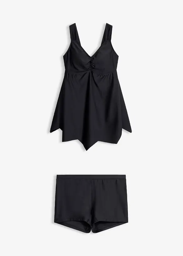 Tankini lungo con fondo a zigzag (set 2 pezzi), bonprix