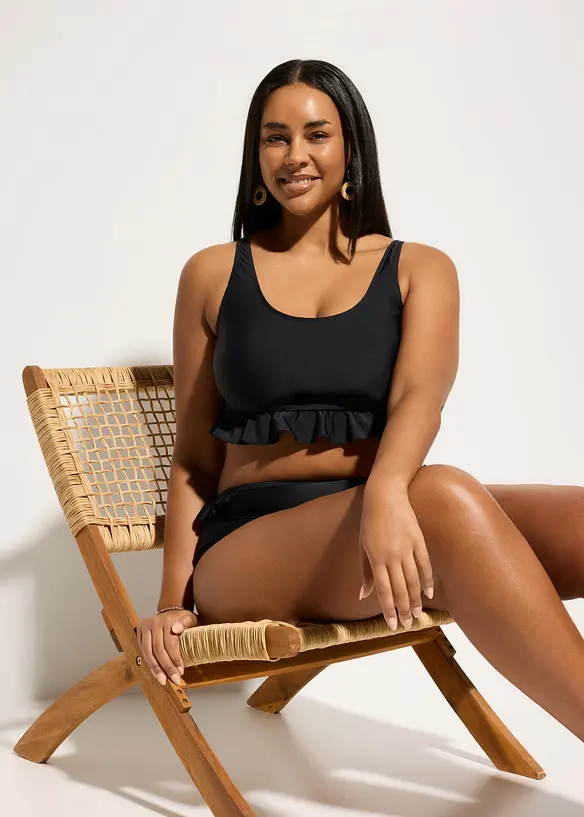 Reggiseno bikini a bustier coprente, asciugatura rapida, bonprix