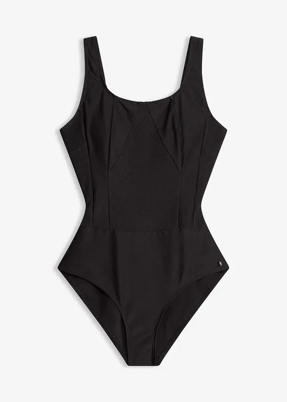 Costume intero in materiale lucido con effetto modellante medio, bonprix