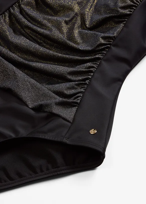 Costume intero con inserto lucido e effetto modellante medio, bonprix