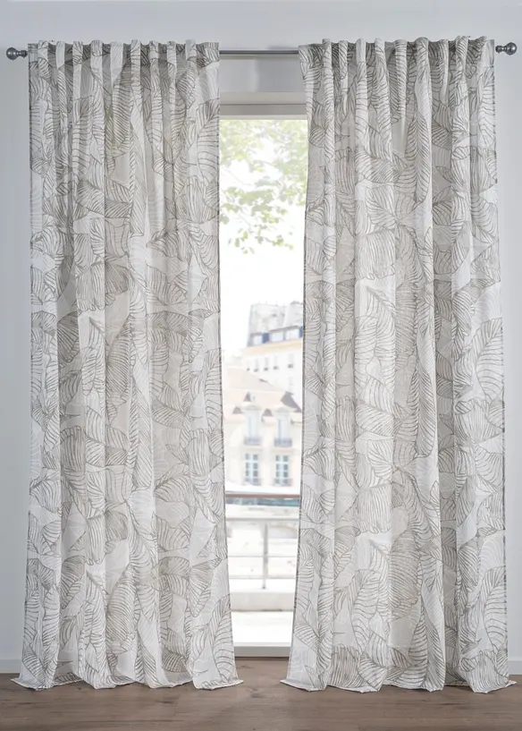 Tenda con fantasia a foglie (pacco da 1), bonprix