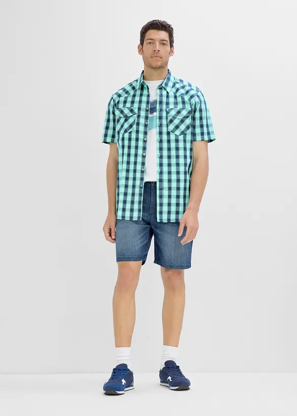 Camicia a maniche corte in puro cotone, bonprix