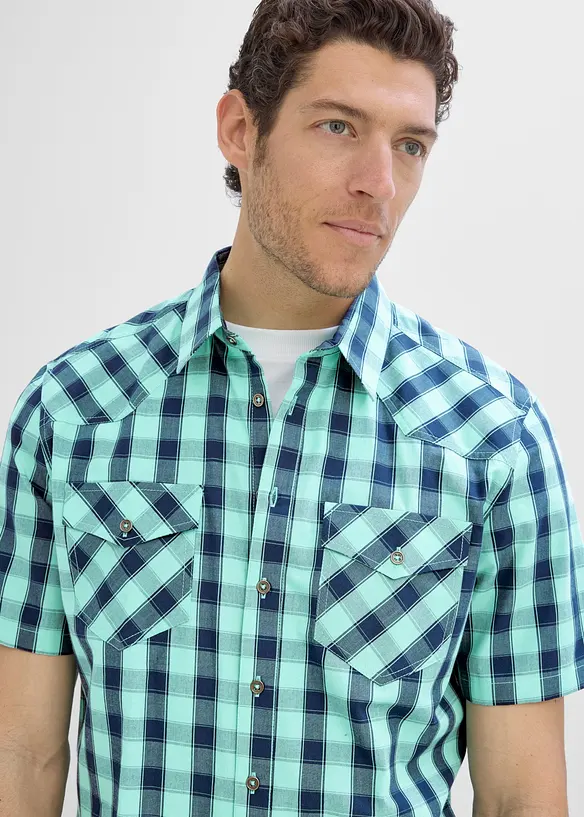 Camicia a maniche corte in puro cotone, bonprix