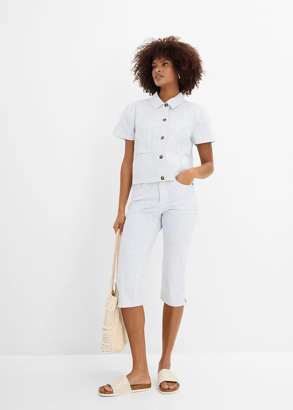 Giacca di jeans a righe, bonprix