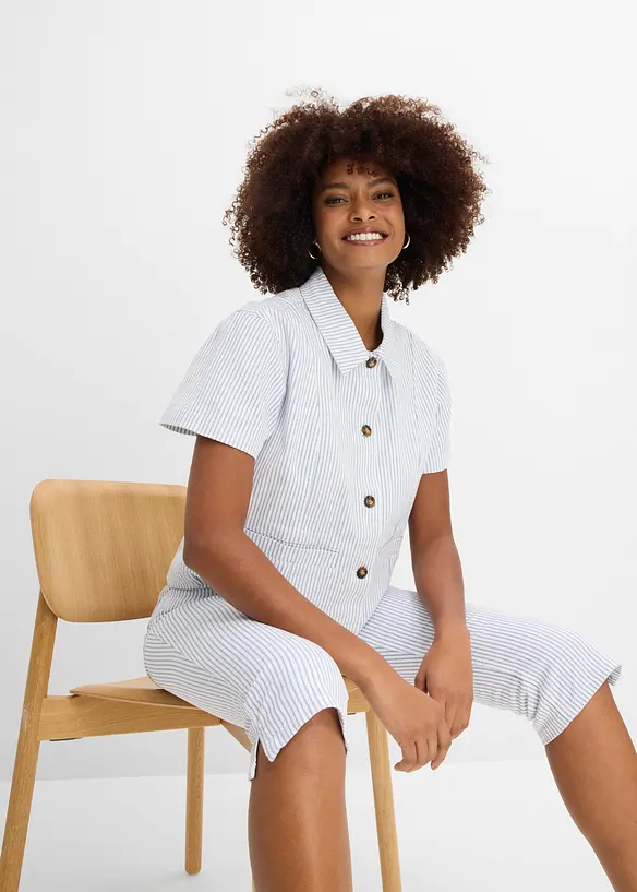 Giacca di jeans a righe, bonprix