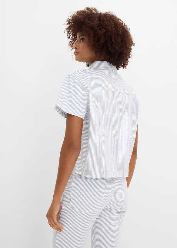 Giacca di jeans a righe, bonprix