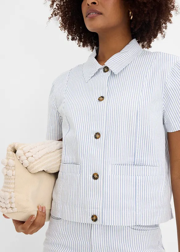 Giacca di jeans a righe, bonprix