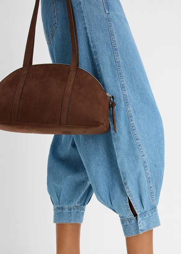 Jeans a palloncino con elastico, vita media, bonprix