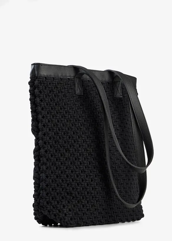 Borsa shopper in macram&egrave;, bonprix