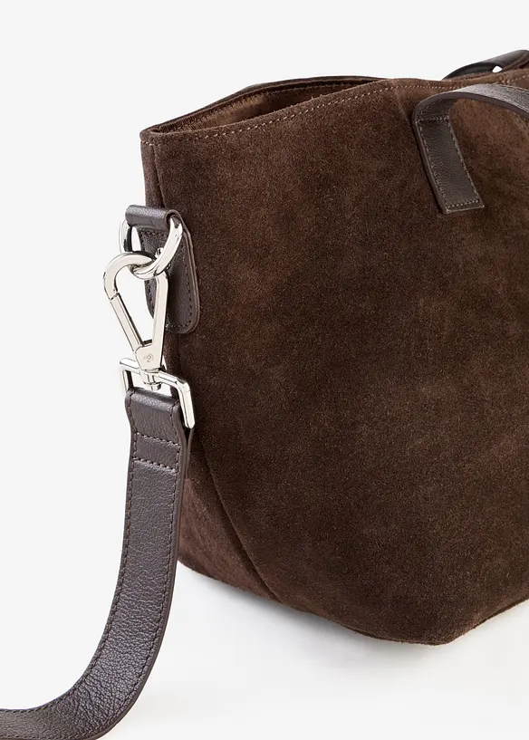 Borsa a mano in pelle scamosciata, bonprix