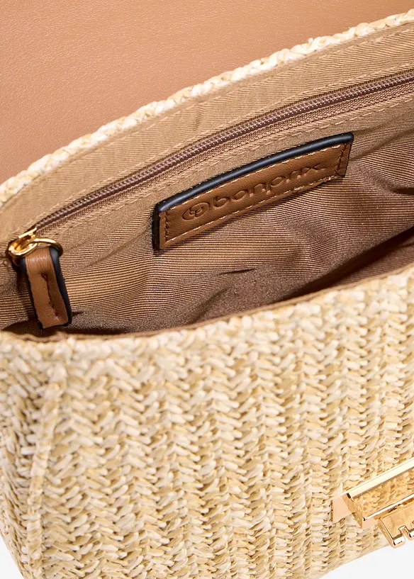 Borsa effetto paglia a tracolla, bonprix