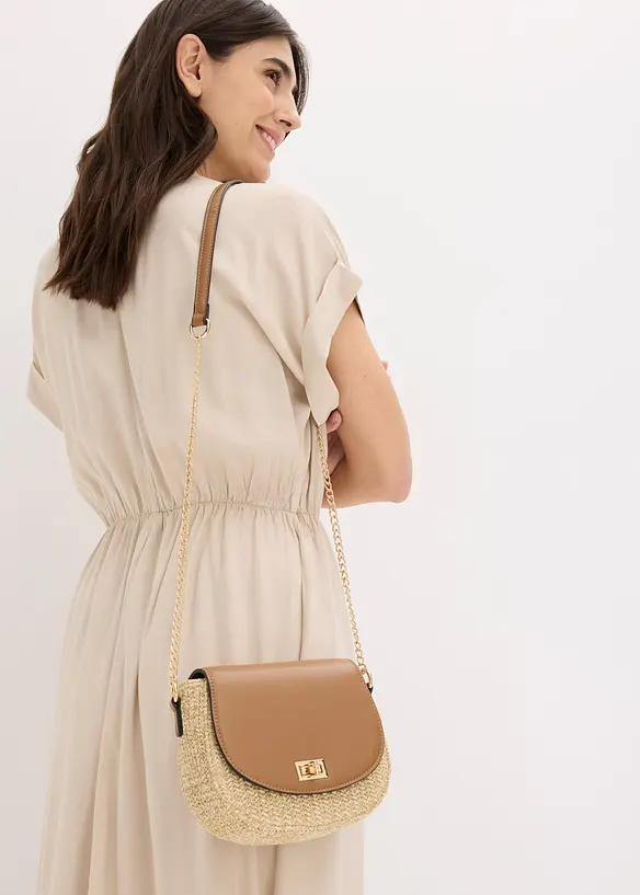 Borsa effetto paglia a tracolla, bonprix