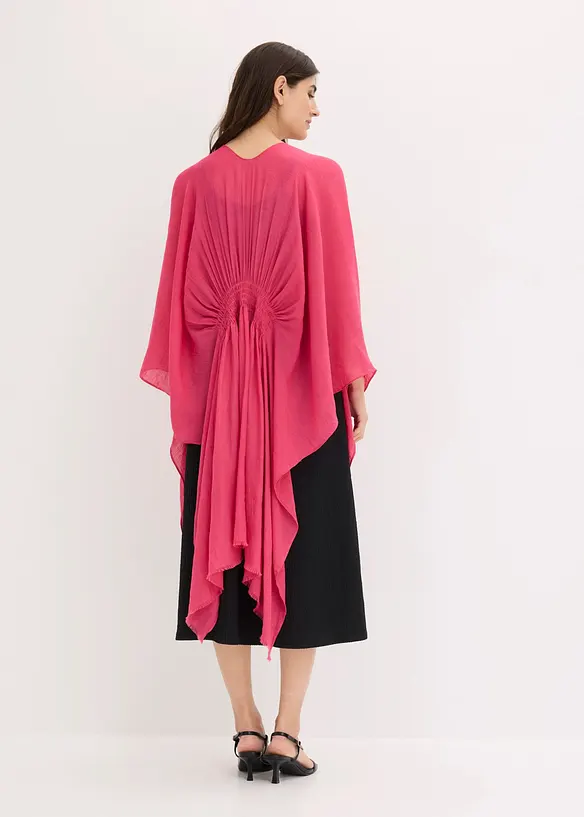 Poncho con dettaglio smock, bonprix