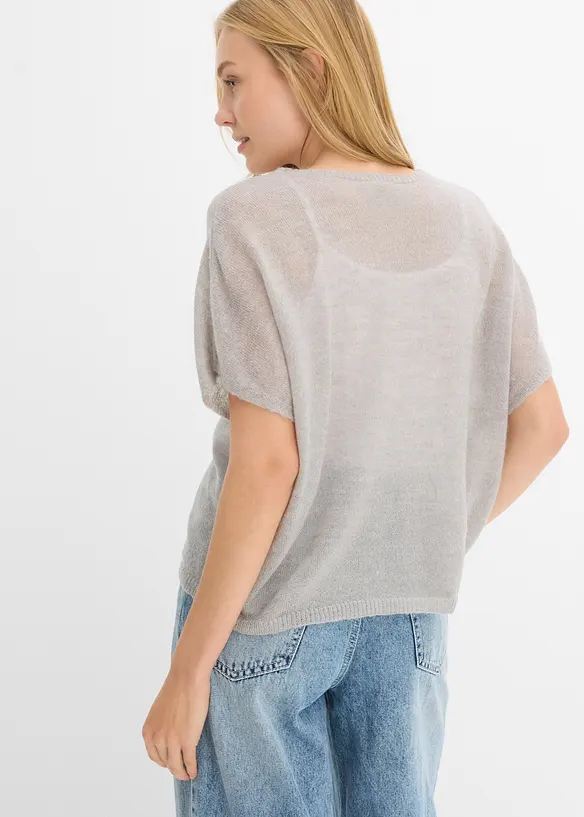 Cardigan oversize a maniche corte, bonprix