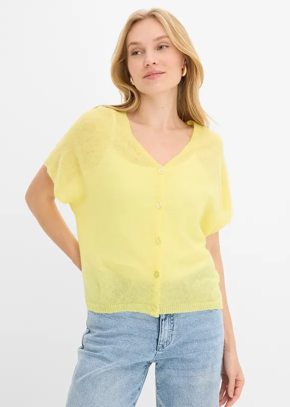 Cardigan oversize a maniche corte, bonprix