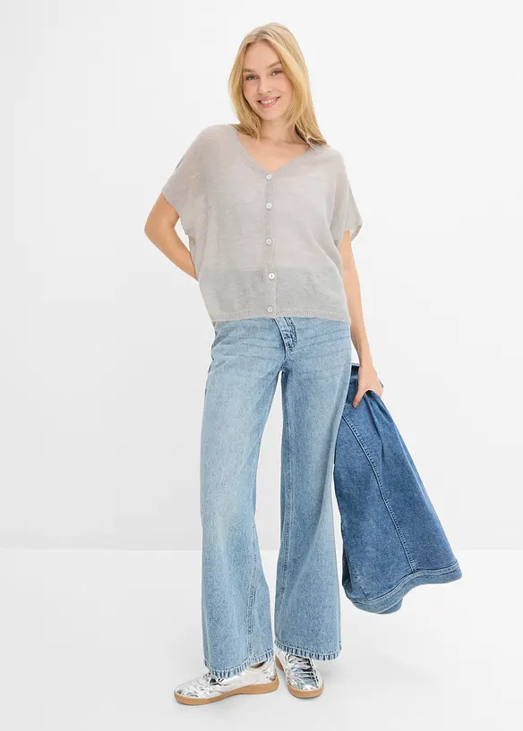 Cardigan oversize a maniche corte, bonprix