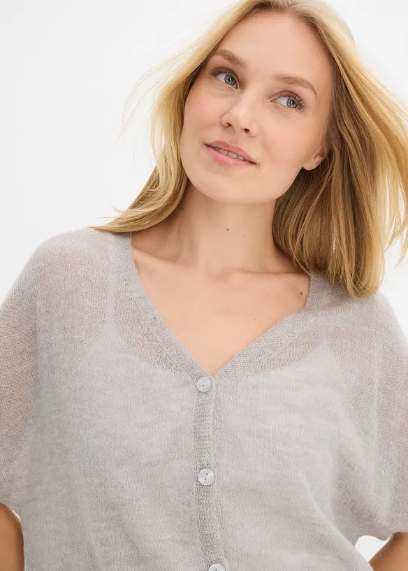 Cardigan oversize a maniche corte, bonprix