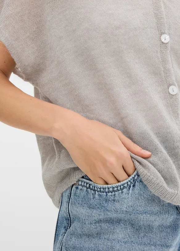 Cardigan oversize a maniche corte, bonprix