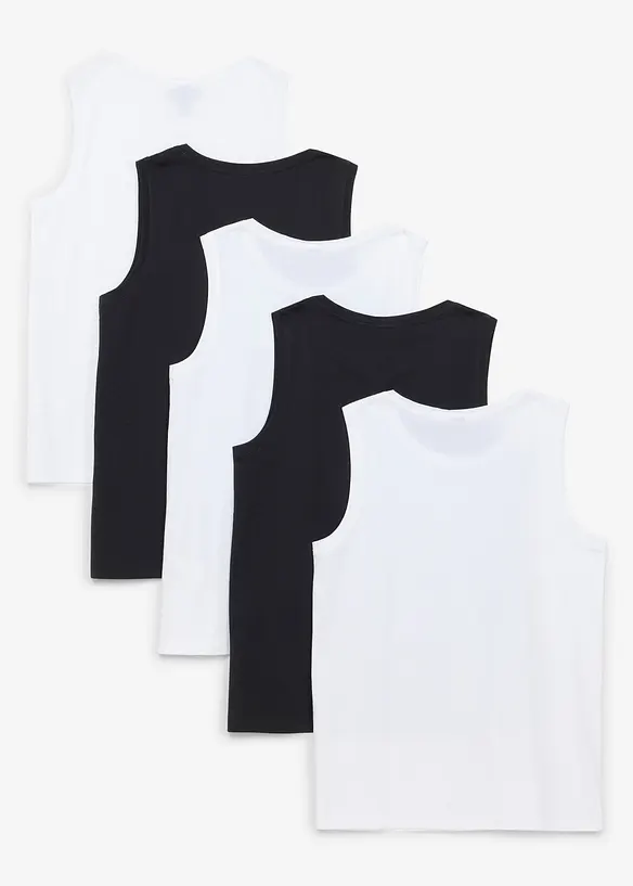 Canotta con cotone biologico (pacco da 5), bonprix