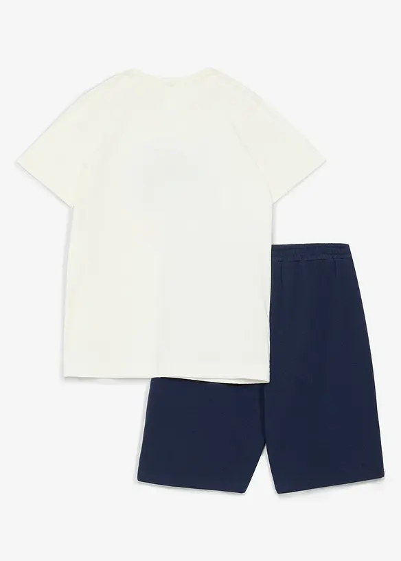 T-shirt e pantaloni corti in felpa di puro cotone biologico (set 2 pezzi), bonprix