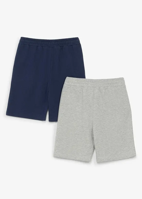Bermuda in felpa con cotone biologico (pacco da 2), bonprix