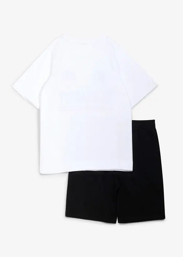 T-shirt e pantaloni corti in cotone biologico morbido (set 2 pezzi), bonprix
