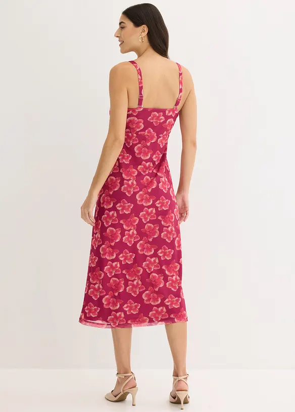 Abito lungo con mesh, bonprix