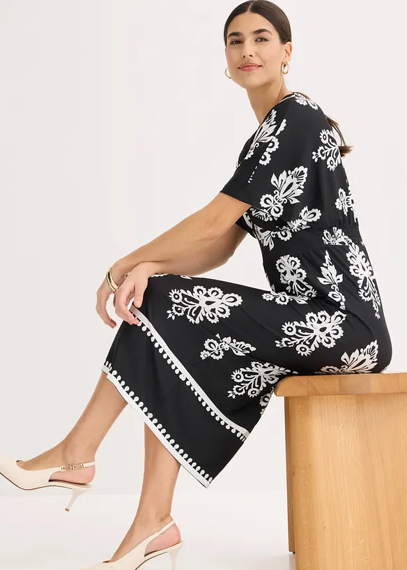 Abito di jersey con scollatura profonda, bonprix