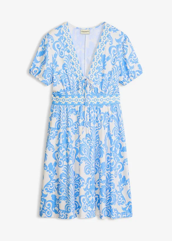 Abito di jersey con scollatura profonda, bonprix