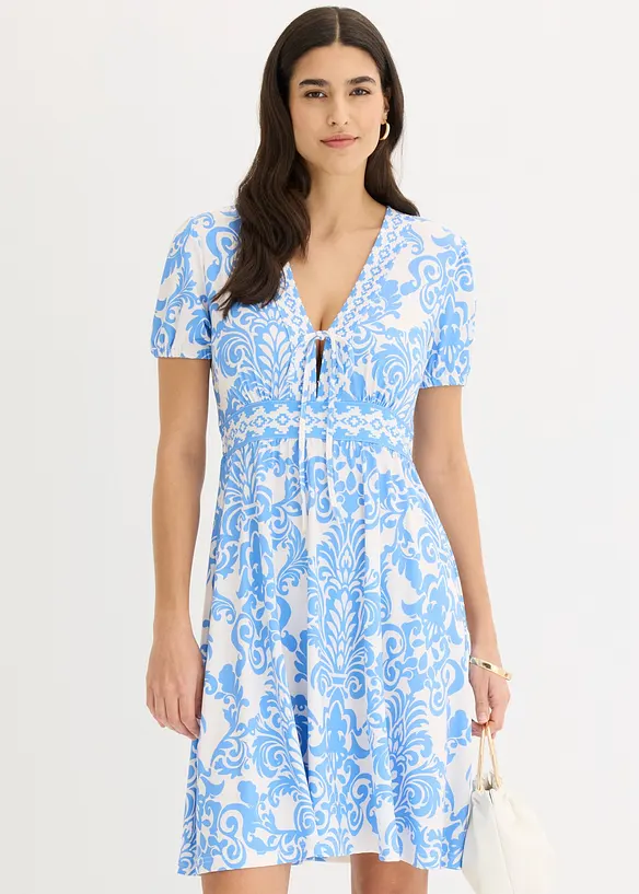 Abito di jersey con scollatura profonda, bonprix