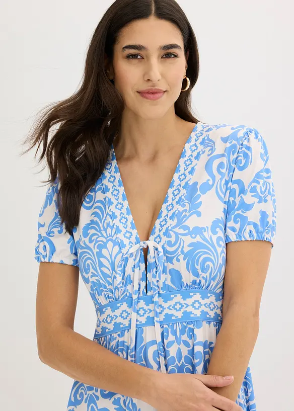 Abito di jersey con scollatura profonda, bonprix