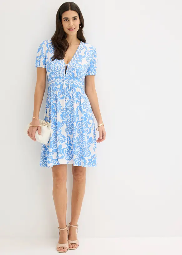 Abito di jersey con scollatura profonda, bonprix